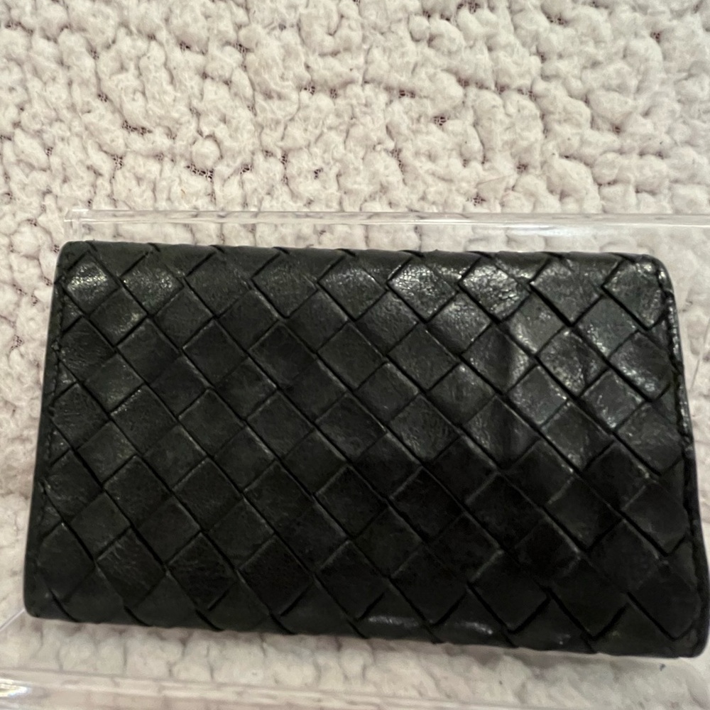 Bottega Veneta Black Leather Intreciatto 5 Key Rings Wallet - Picture 2 of 7